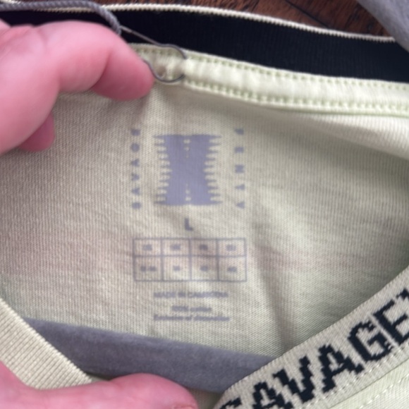 Fenty Savage X Lime Green Yellow Crop Top Tee Rihanna size Large New With Tags - Picture 7 of 10